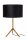 Tripod Tischleuchte Stoff Metall Schwarz Gold E27 48 cm