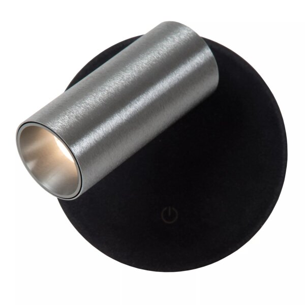 LED Akku Wandspot Grau Schwarz magnetisch 2700-4000 K