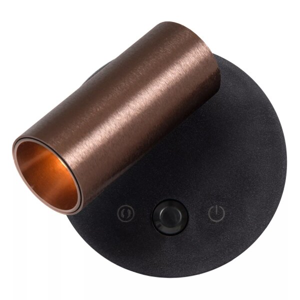 LED Akku Spot Sensor Kaffeebraun Schwarz 2700-4000 K