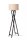 Stehlampe Holz Stoff Schwarz Natur blendarm E27 157 cm