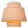 Hängelampe Stoff Beige Schwarz 3-flammig E27 B:76 cm