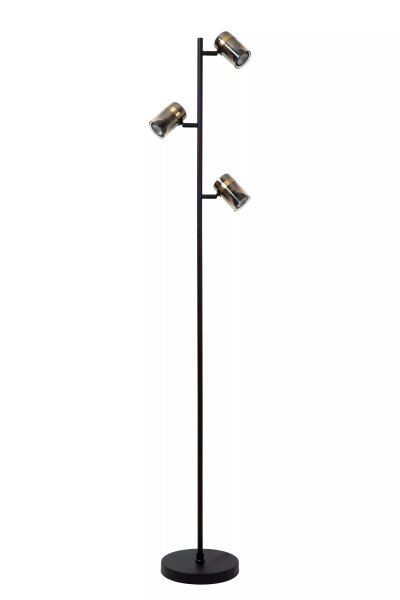 Stehleuchte GU10 3-flammig Rauchglas 154 cm flexibel