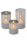 LED Tischlampe 3-er Set Rauchglas Grau Ø8 cm 2700 K
