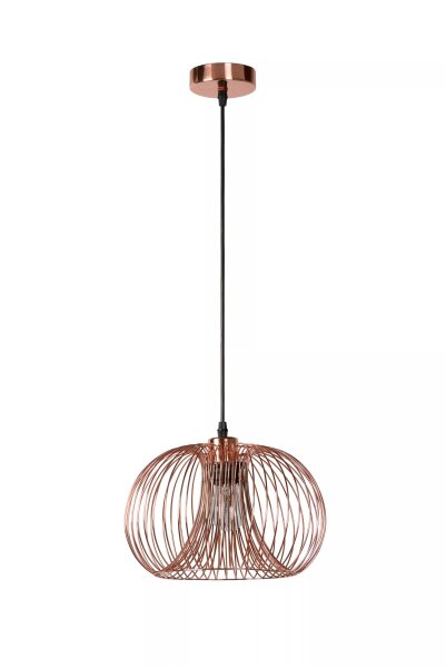 Pendelleuchte Metall in Kupfer E27 Ø30 cm rund Modern