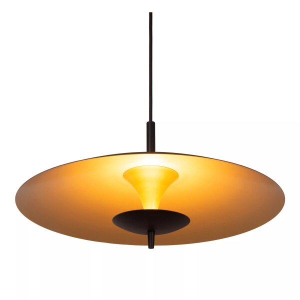 LED Hängeleuchte Loft Metall Schwarz Gold Ø47 cm 3000 K