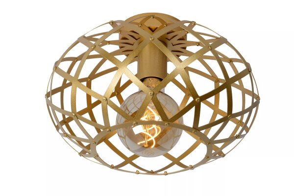 Dekorative Deckenleuchte Gold Ø30 cm rund E27 Industrie