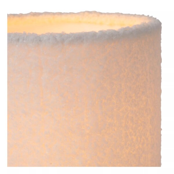 Nachttischleuchte Stoffschirm Metall Beige E14 28 cm