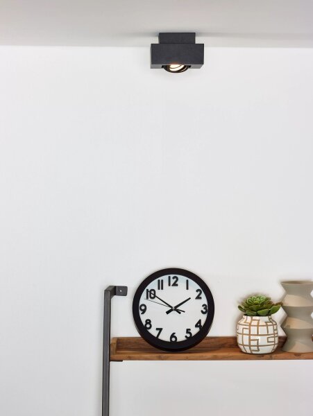 Verstellbarer Deckenspot Aluminium Schwarz L:14 cm GU10