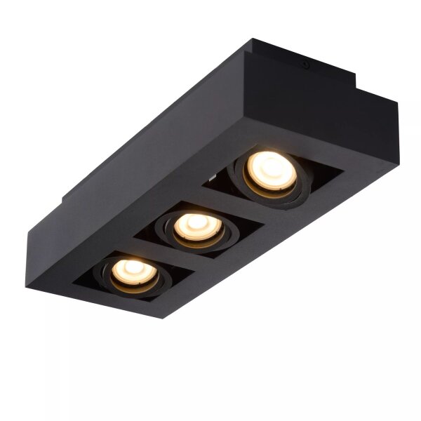 Deckenstrahler Aluminium Schwarz 36 cm GU10 3-flammig