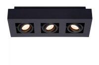 Deckenstrahler Aluminium Schwarz 36 cm GU10 3-flammig