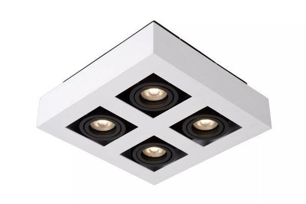 Deckenstrahler Weiß Schwarz L:25 cm GU10 verstellbar