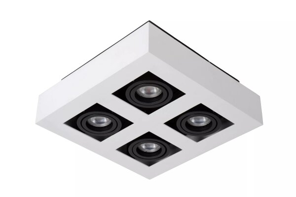 Deckenstrahler Weiß Schwarz L:25 cm GU10 verstellbar