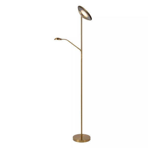 LED Deckenfluter Leselicht Metall Gold 180 cm 3000 K