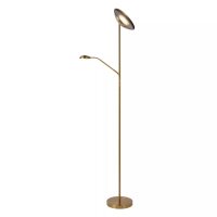 LED Deckenfluter Leselicht Metall Gold 180 cm 3000 K