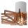 Deckenlampe Holz Metall Weiß Ø45 cm rund E27 Modern