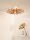 Deckenlampe Holz Metall Weiß Ø45 cm rund E27 Modern