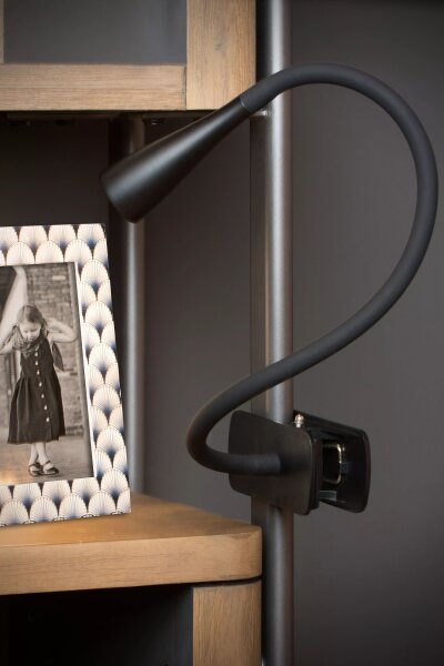LED Schreibtischlampe flexibel Schwarz 3000 K klemmbar