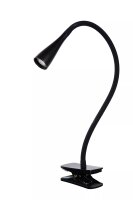 LED Schreibtischlampe flexibel Schwarz 3000 K klemmbar