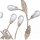 Florale Wandleuchte 2-flmg. Creme/Gold