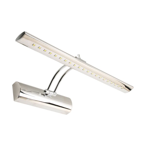 LED Spiegelleuchte Edelstahl mit Schalter B: 40,5 cm in Chrom