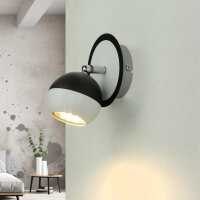 Wandspot rund Ø 11 cm Schwarz Weiß...