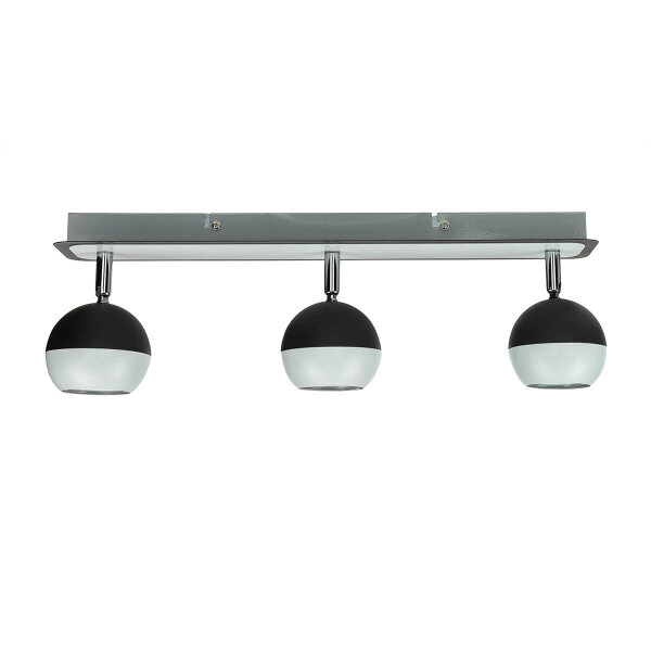 Deckenstrahler Schwarz Weiß B: 43 cm 3-flammig GU10