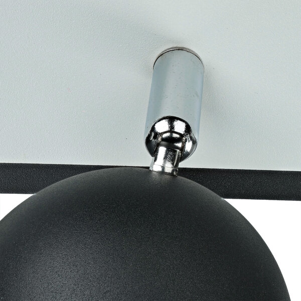 Deckenstrahler Schwarz Weiß B: 43 cm 3-flammig GU10