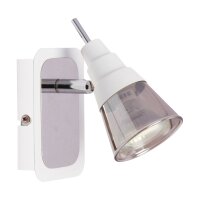 Wandspot GU10 B: 8 cm Edelstahl Glas schwenkbar...