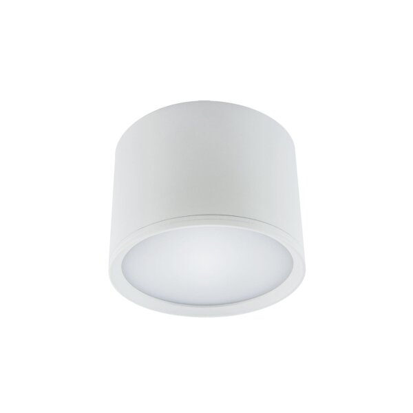 LED Deckenlampe Weiß Ø 10 cm H: 7 cm Aluminium 4100 K 580 lm