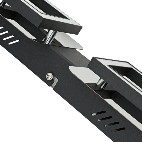 LED Deckenleuchte Metall B: 28 cm klein Schwarz Chrom 4200 K