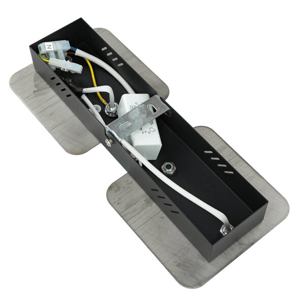 LED Deckenleuchte Metall B: 28 cm klein Schwarz Chrom 4200 K