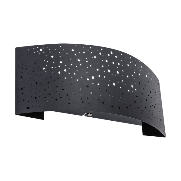 LED Wandlampe Up Down B: 30 cm Metall 4300 K Schwarz
