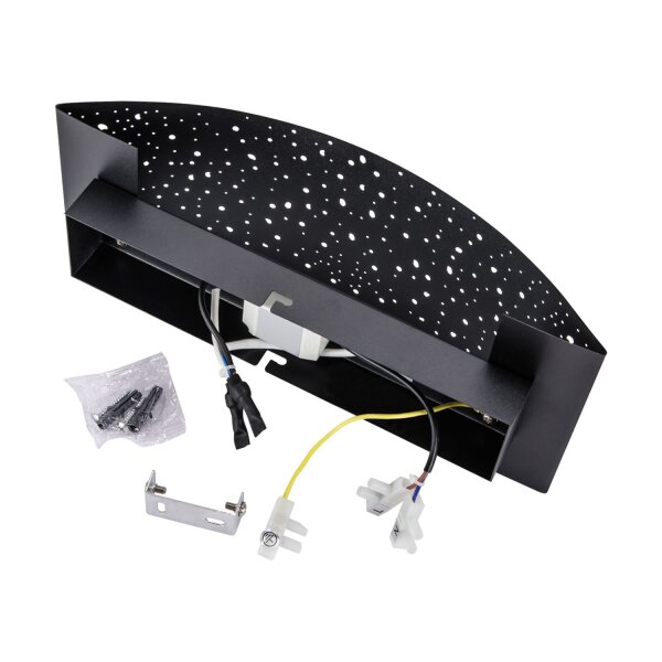 LED Wandlampe Up Down B: 30 cm Metall 4300 K Schwarz