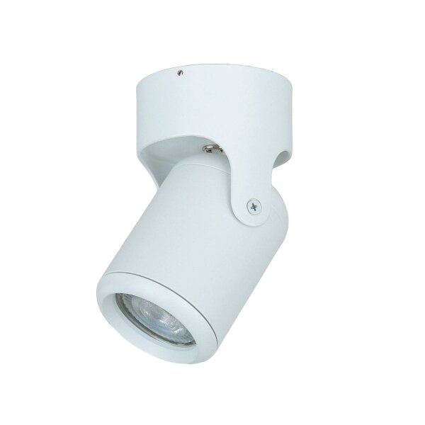 Deckenspot Weiß GU10 Ø 76 mm H: 128 mm klein schwenkbar