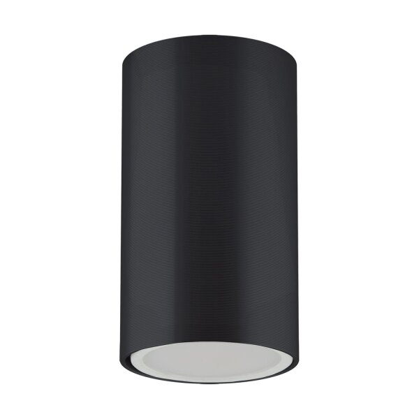 Deckenspot Schwarz GU10 Ø 5,6 cm H: 10 cm klein Aluminium