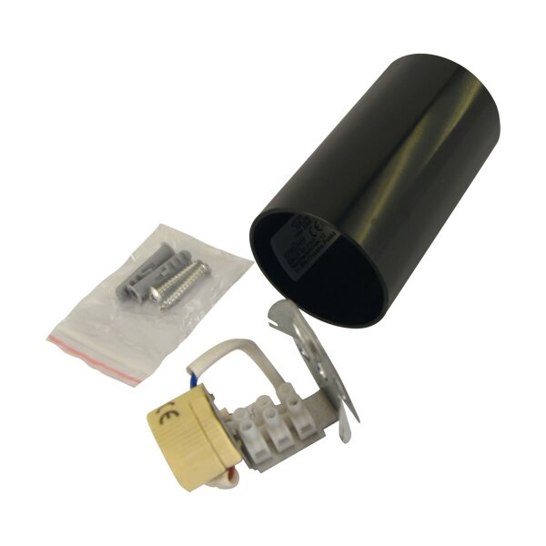 Deckenspot Schwarz GU10 Ø 5,6 cm H: 10 cm klein Aluminium
