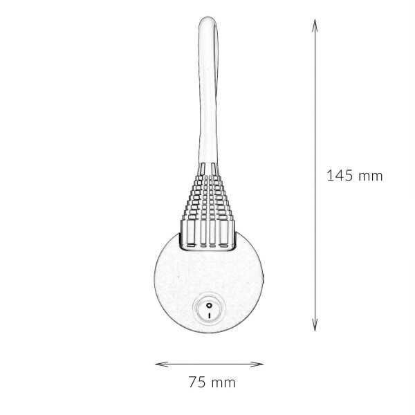 LED Wandleuchte Schalter H: 41,5 cm Schwanenhals 4100 K Weiß