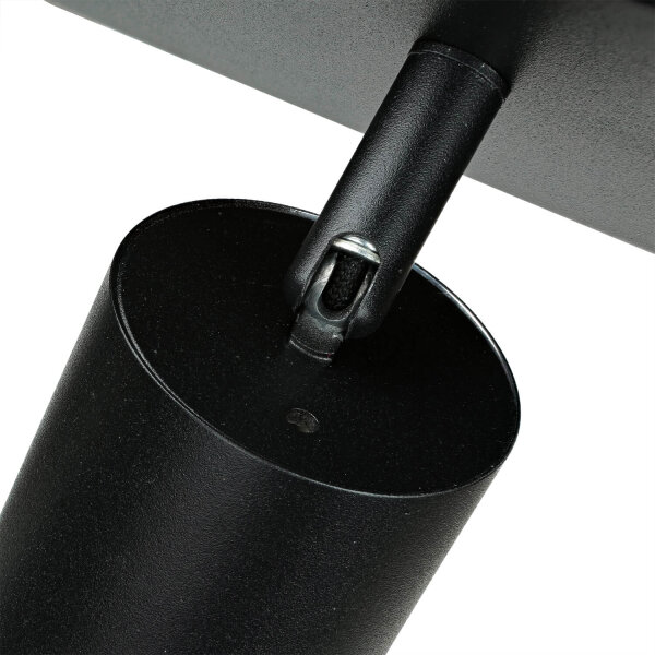 Deckenstrahler Schwarz GU10 3-flammig B: 39,5 cm schwenkbar