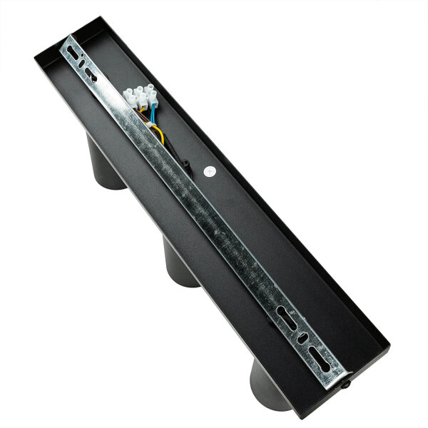 Deckenstrahler Schwarz GU10 3-flammig B: 39,5 cm schwenkbar