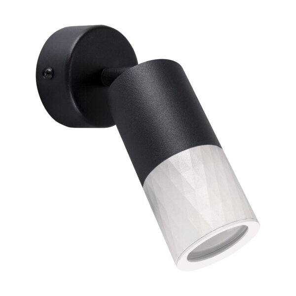Wandspot klein Ø 7 cm schwenkbar Schwarz Weiß GU10 JOSHUA