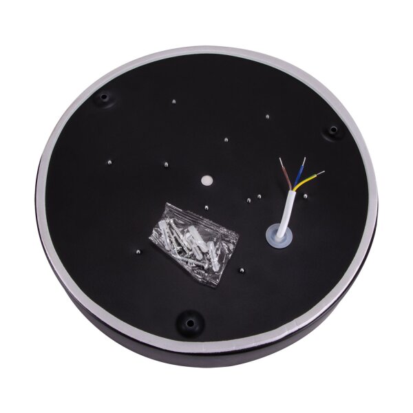 LED Deckenleuchte rund Ø 40 cm 4000 K 1780lm Schwarz