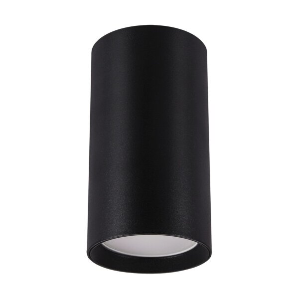 Deckenspot Aufputz Ø 5,5 cm H: 10 cm Aluminium Schwarz GU10