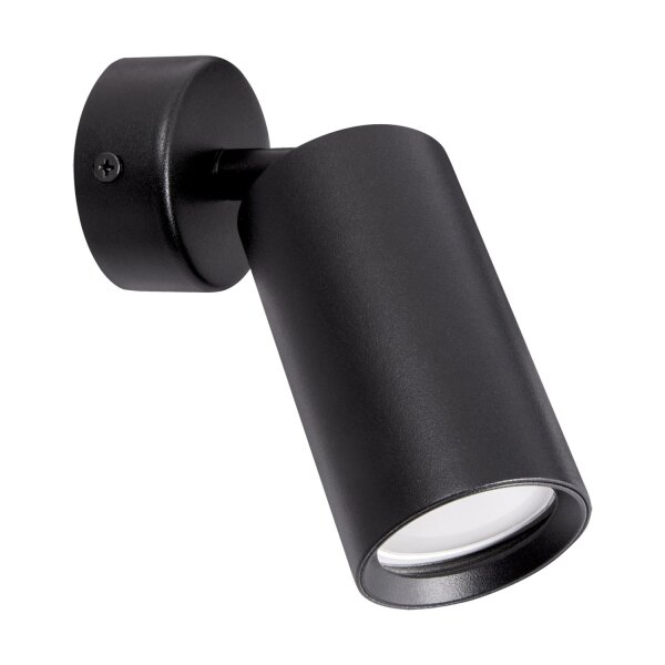 Wandlampe Schwarz Ø 6 cm klein GU10 Metall Wandleuchte