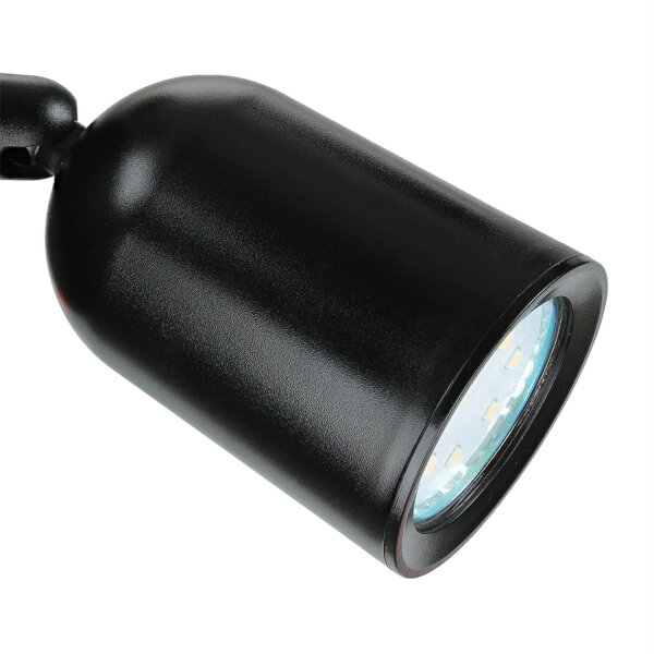Wandspot Schwarz Ø 12 cm klein schwenkbar 1-flammig GU10