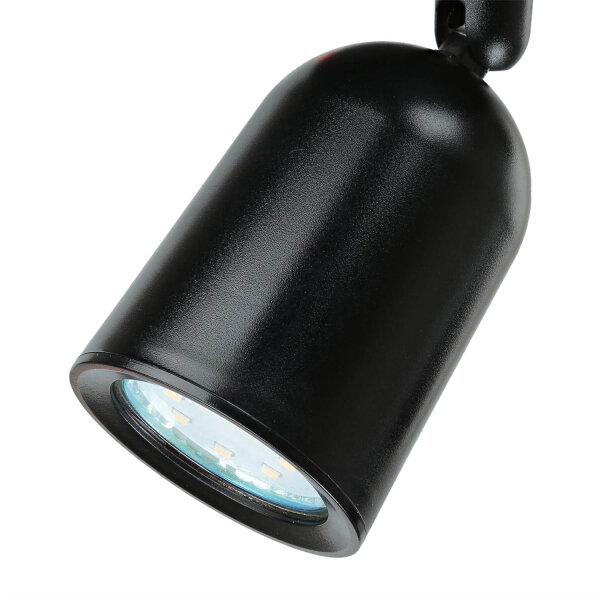 Deckenleuchte Schwarz Ø 13 cm klein schwenkbar 2-flammig GU10