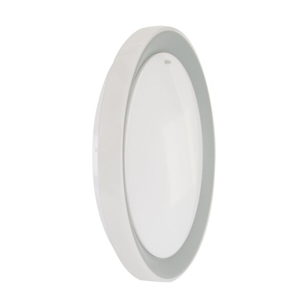 LED Deckenleuchte rund IP44 Silber Weiß Ø 51 cm Fernbedienung