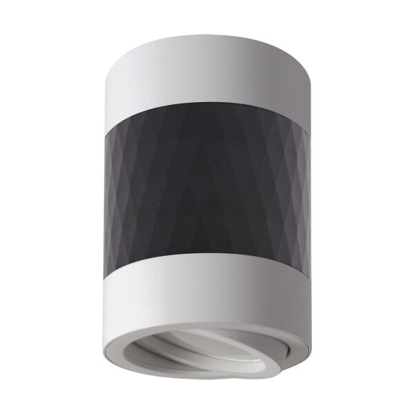 Deckenlampe Aufputz Ø 7cm H: 10cm GU10 schwenkbar Schwarz Weiß