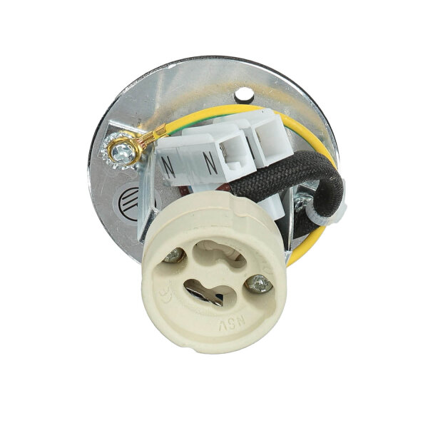 Deckenlampe klein Ø 5,5 cm H: 10 cm Schwarz Gold GU10 Aufputz