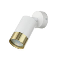 Wandlampe Weiß Gold Ø 7 cm klein schwenkbar...
