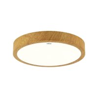 LED Deckenleuchte Ø 38 cm rund IP44 in Holz-Optik...